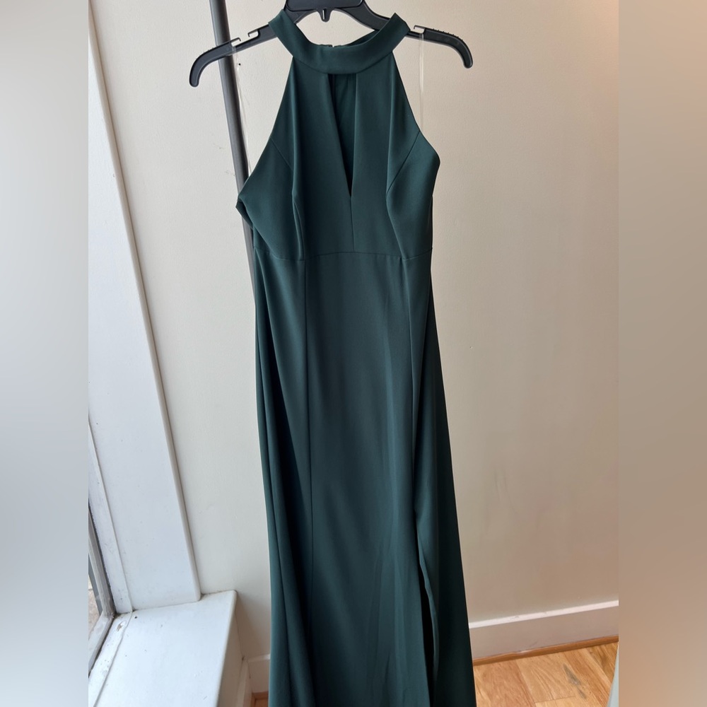 Amsale Caterina in Hunter Crepe